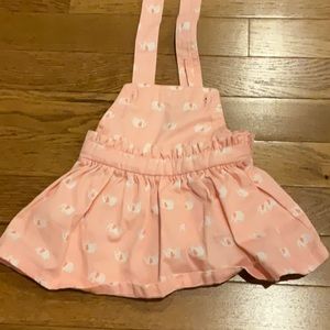 NEW Carter’s baby pink elephant overalls dress